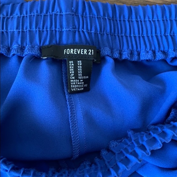 Royal Blue Forever 21 Drawstring Pants - Picture 4 of 7